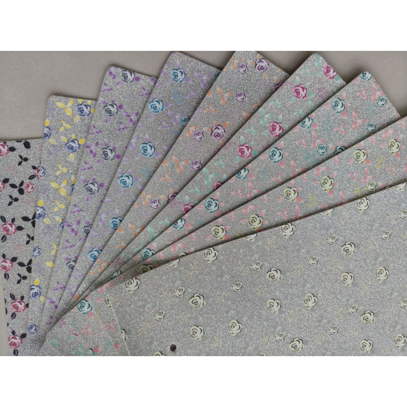 Cinderella Faux PVC/ TPU Film Vinyl Leather Synthetic Glitter Leather Fabric Artificial leather For Shoes and Bags  Shiny Sparkling Faux Leather 